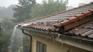 Rain on the roof of a house in the village of Krasnodar - Oklahome Inspections | Tulsa Home Inspector | Tulsa, OK Roofing Problem